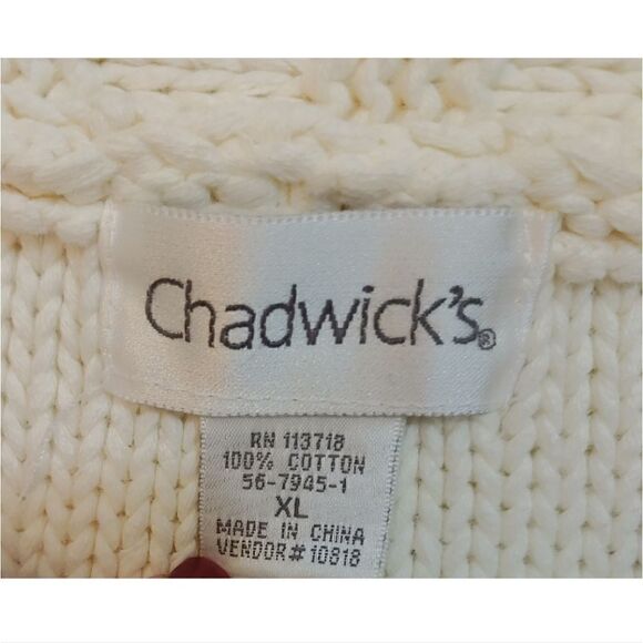 Women's Thick Warm Sweater by Chadwick's size XL, fits like L EUC - Picture 3 of 8